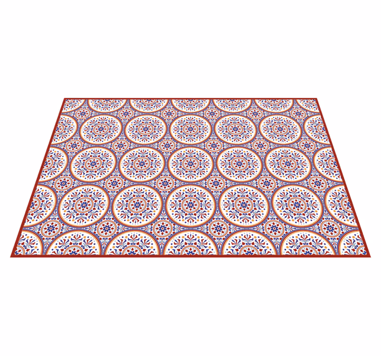 tapis vinyle carreaux Carreaux de majolique - TenStickers