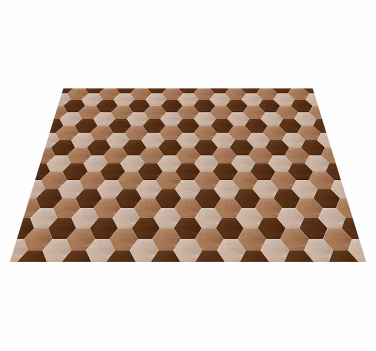 Tapis vinyle carreaux de ciment motif en nid d'abeille - TenStickers