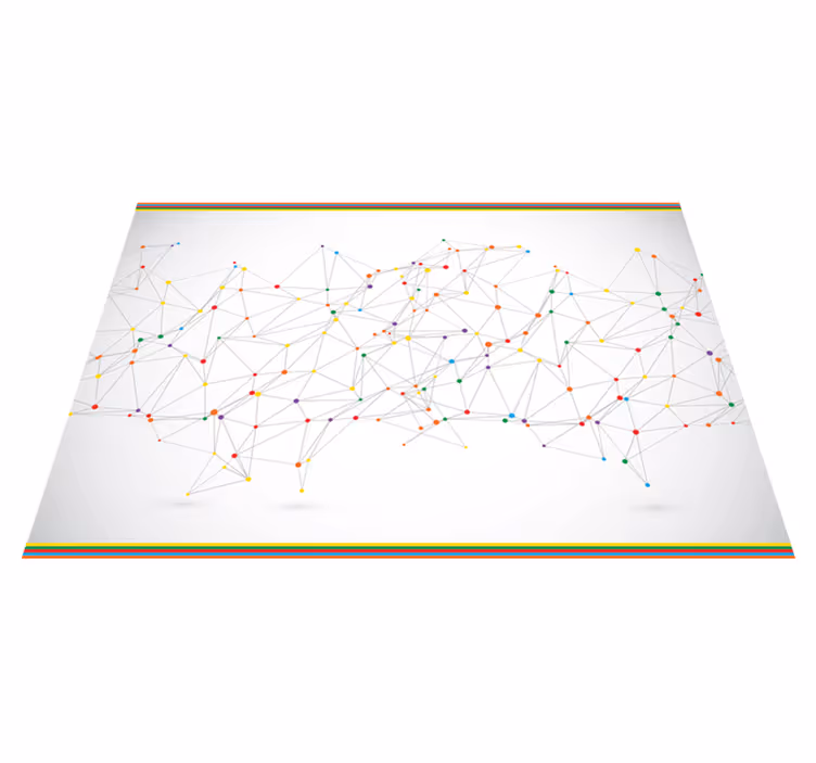 Tapis vinyle géométrique connexions géométriques - TenStickers