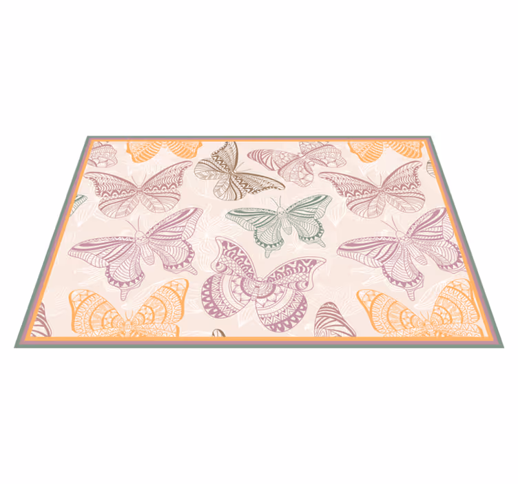 Tapis vinyle mandala mandala lépidoptère - TenStickers