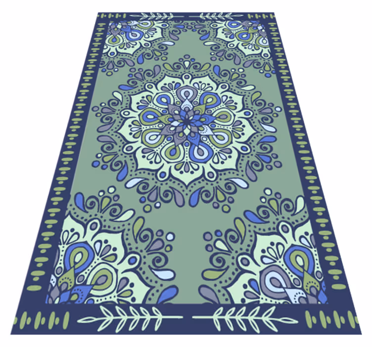Tapis vinyle mandala motif central - TenStickers