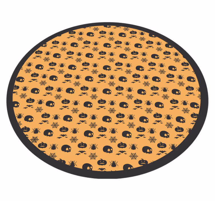 Tapis vinyle halloween motif circulaire effrayant - TenStickers