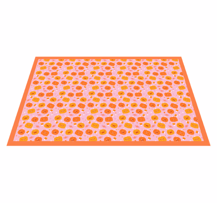 Tapis vinyle halloween tartinade à motif de citrouille - TenStickers