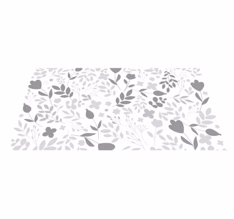 Tapis vinyle fleurs et plantes silhouette florale - TenStickers