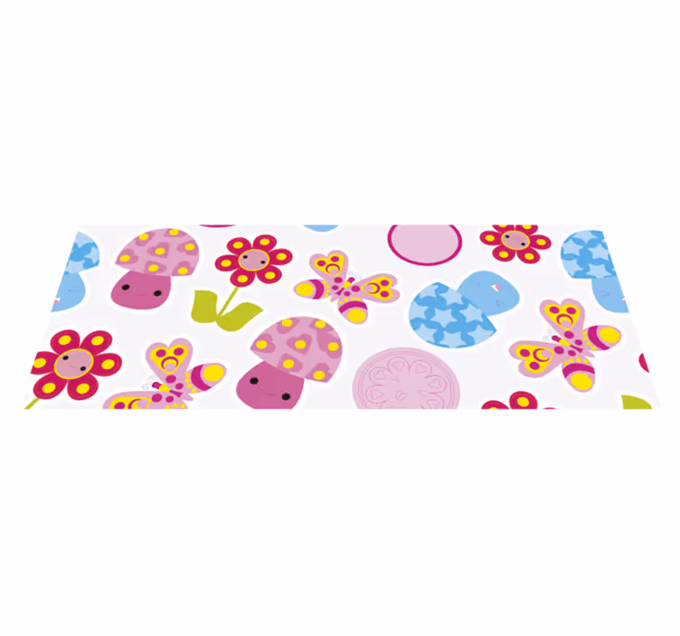 Tapis vinyle pour enfants formes colorées de pépinière - TenStickers