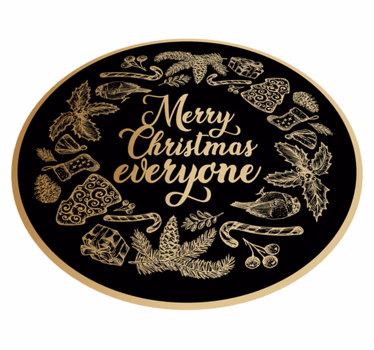 tapis vinyle salon Joyeux noël à tous - TenStickers