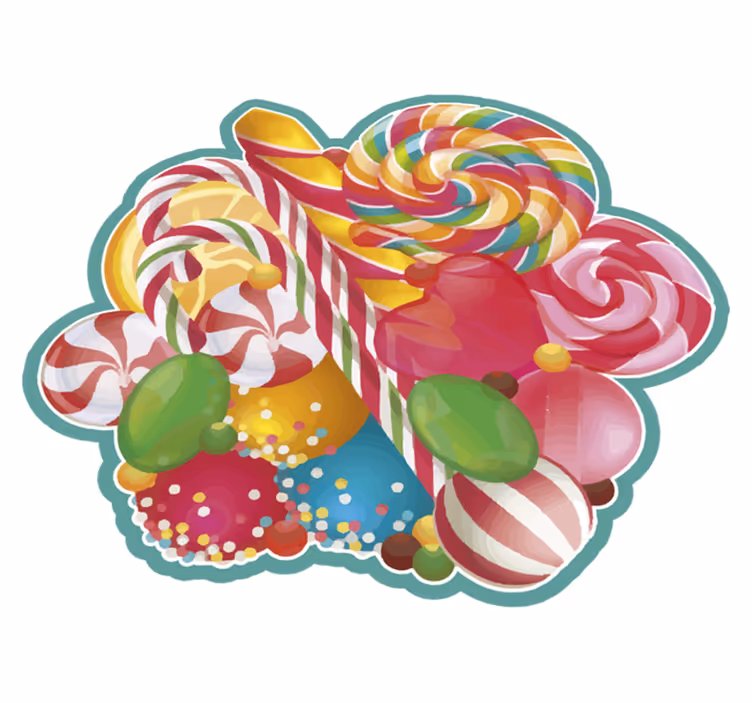 Tapis vinyle cuisine Bonbons emballés - TenStickers