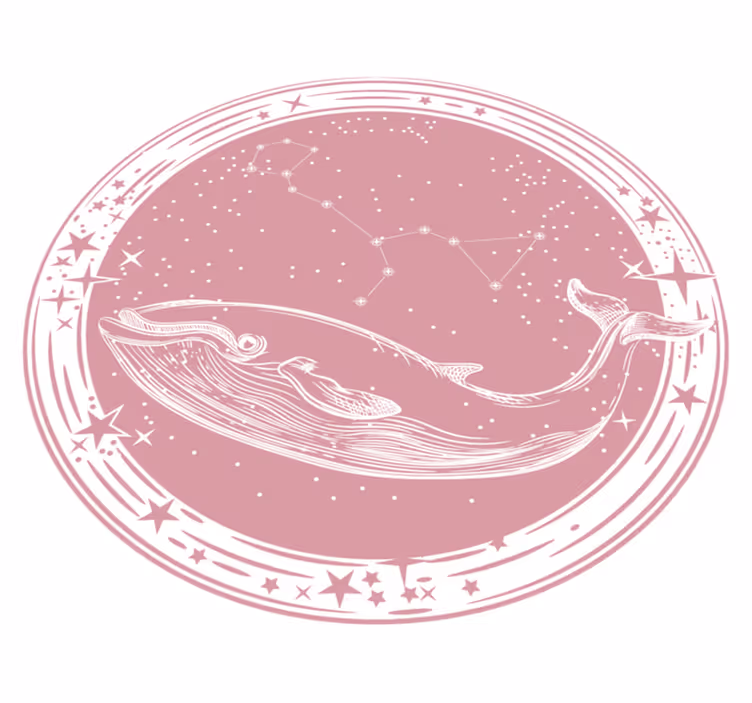 Tapis vinyle étoile cercle de constellation de baleine - TenStickers