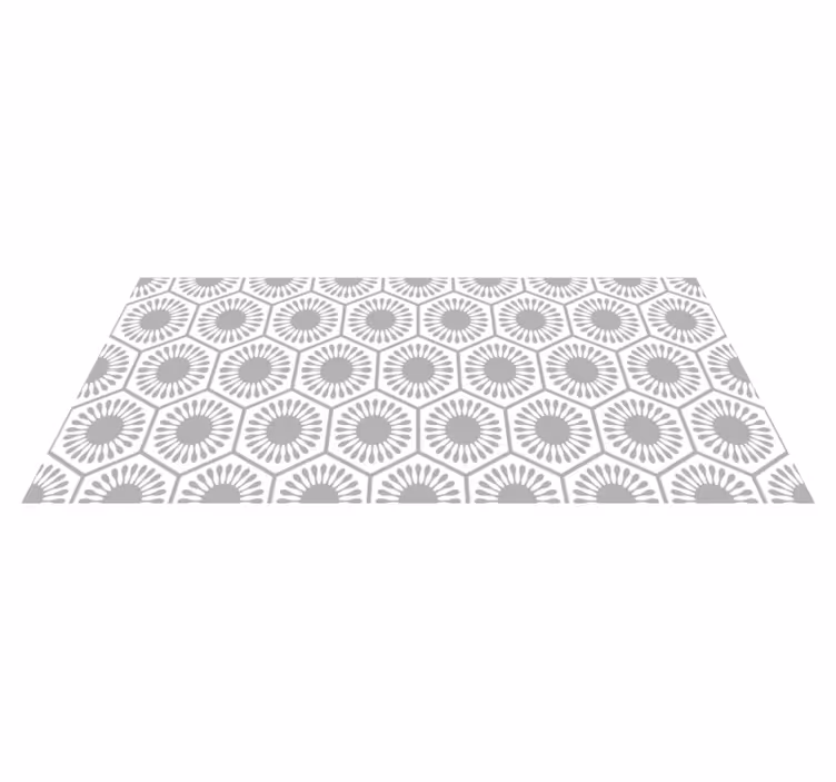 Tapis vinyle géométrique motif rayon de soleil - TenStickers