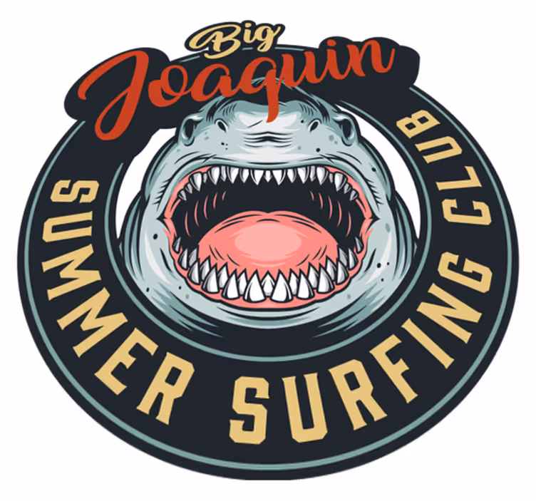 tapis vinyle animal Logo vintage grand requin - TenStickers