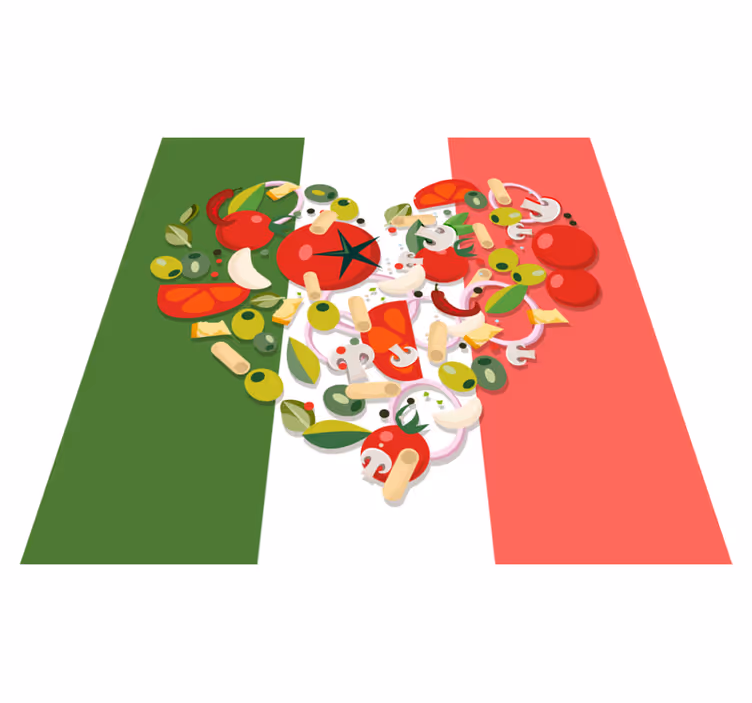 tapis vinyle carte du monde Drapeau italien - TenStickers