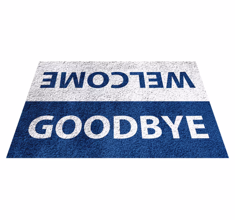 Tapis vinyle entrée citation Bienvenue et Au Revoir - TenStickers