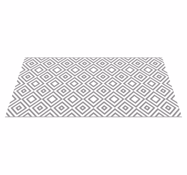 tapis vinyle moderne  carrés gris panoramique - TenStickers
