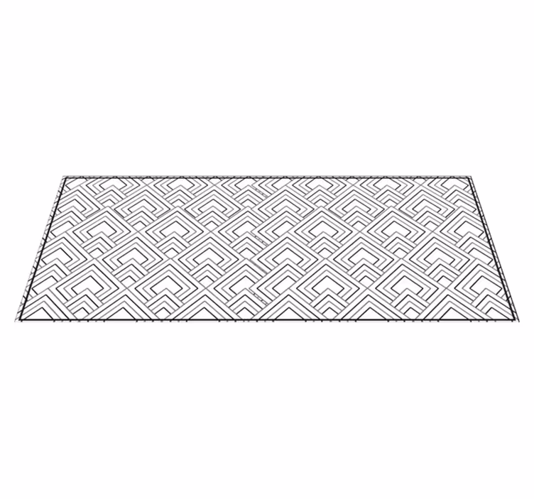 Tapis vinyle moderne formes géométriques - TenStickers