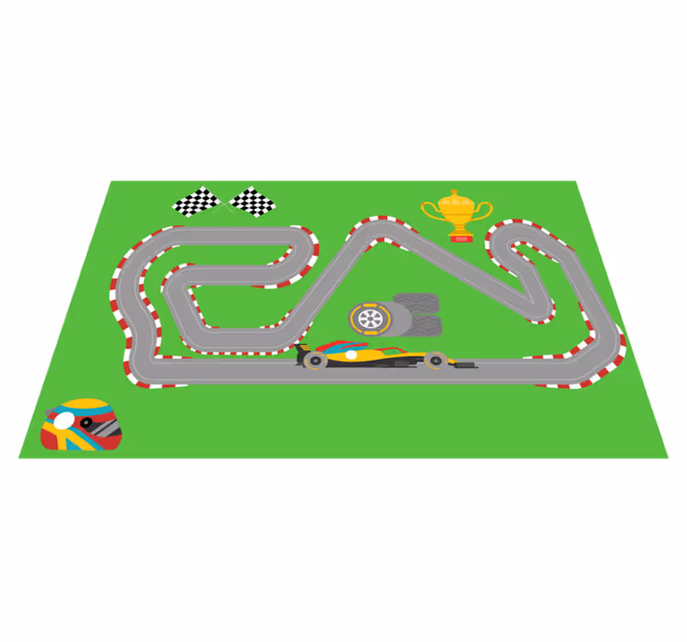 tapis vinyle de rue Piste de voiture de course - TenStickers