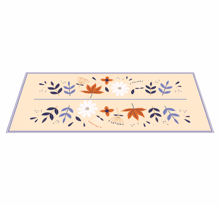 Tapis vinyle fleurs et plantes ensemble de motifs botaniques - TenStickers