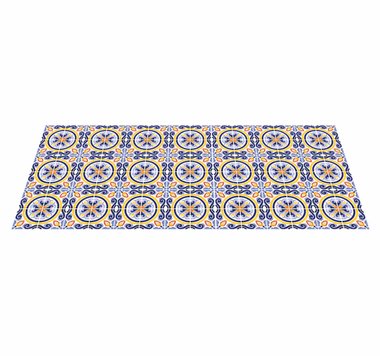 Tapis vinyle carreaux Tuiles d'été - TenStickers