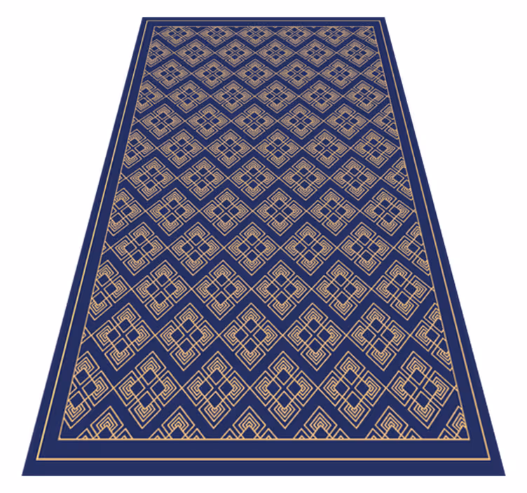 Tapis vinyle retro Bleu décoratif à l'ancienne - TenStickers