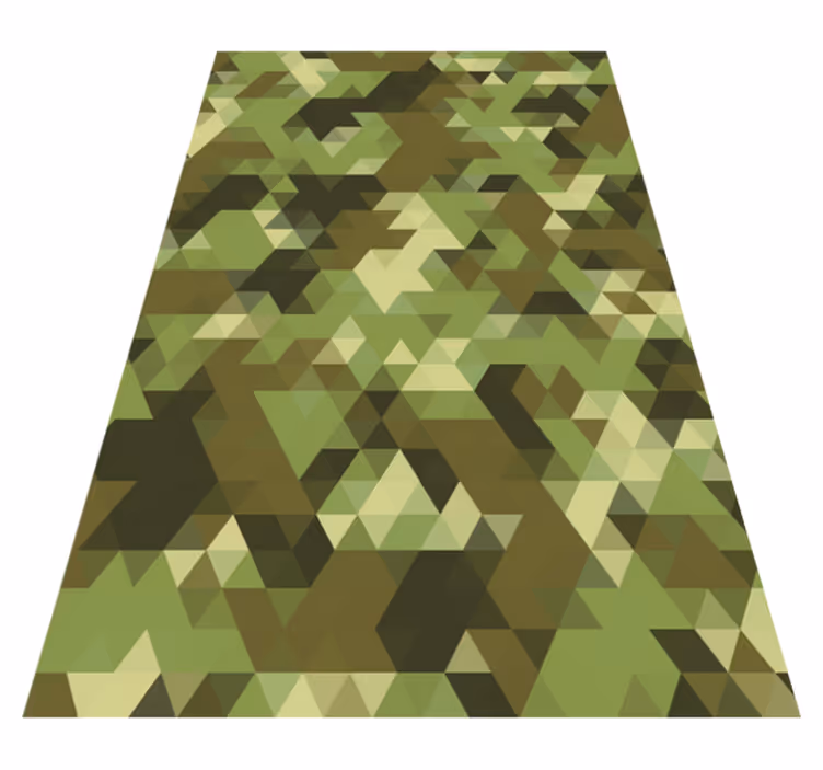 Tapis vinyle géométrique camouflage formel - TenStickers
