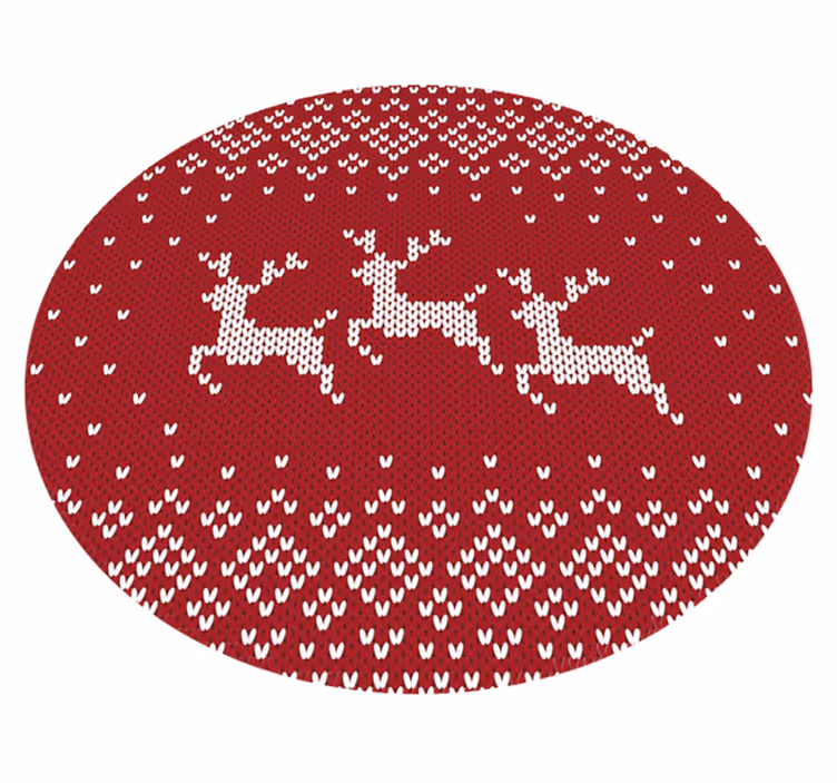 Tapis vinyle noël motif de renne - TenStickers