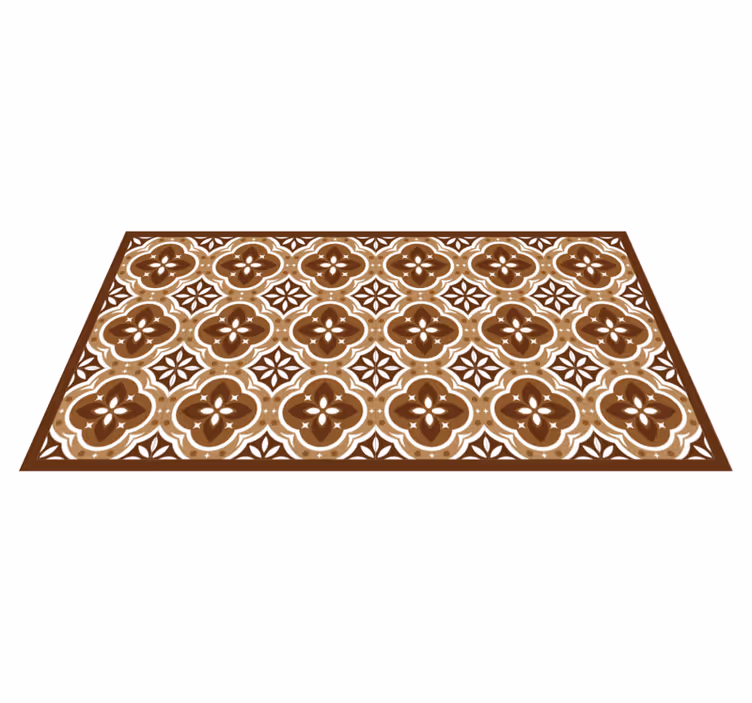 Tapis vinyle carreaux de ciment mosaïque ornée - TenStickers