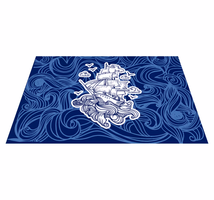 Tapis vinyle pour enfants aventure nautique - TenStickers