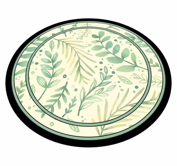 Tapis vinyle fleurs et plantes accent de motif botanique - TenStickers