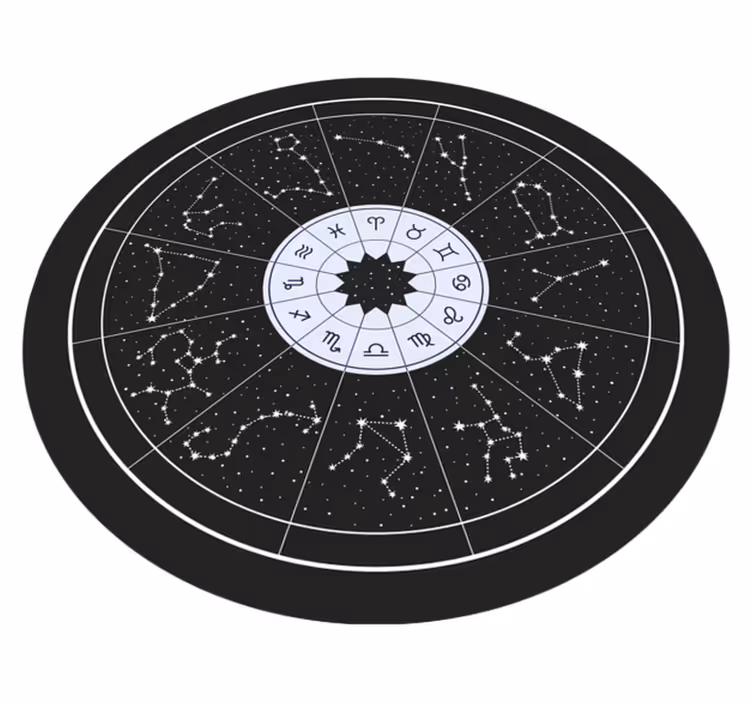 Tapis vinyle chambre zodiaque céleste - TenStickers