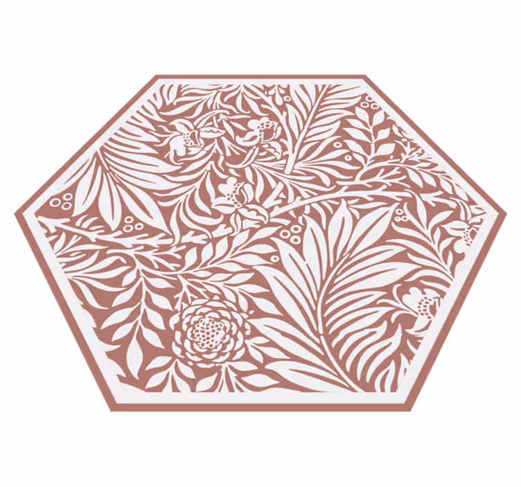 tapis vinyle moderne Ornement gris - TenStickers