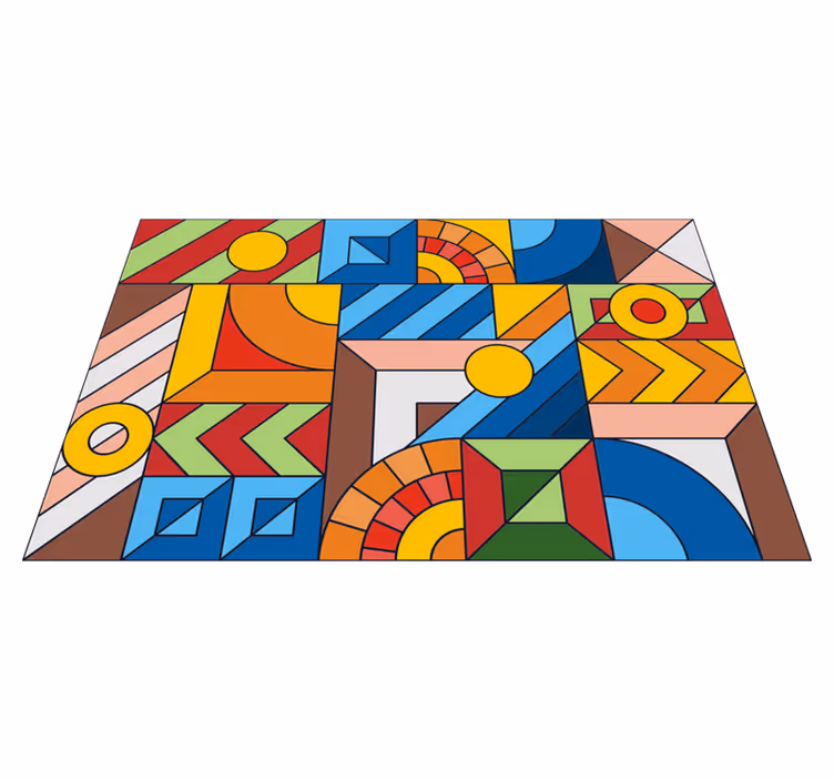 tapis vinyle mosaique Mosaïque colorée - TenStickers