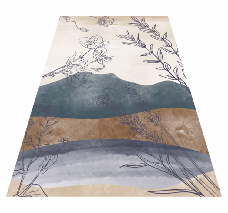 tapis vinyle salon Nature peinte - TenStickers
