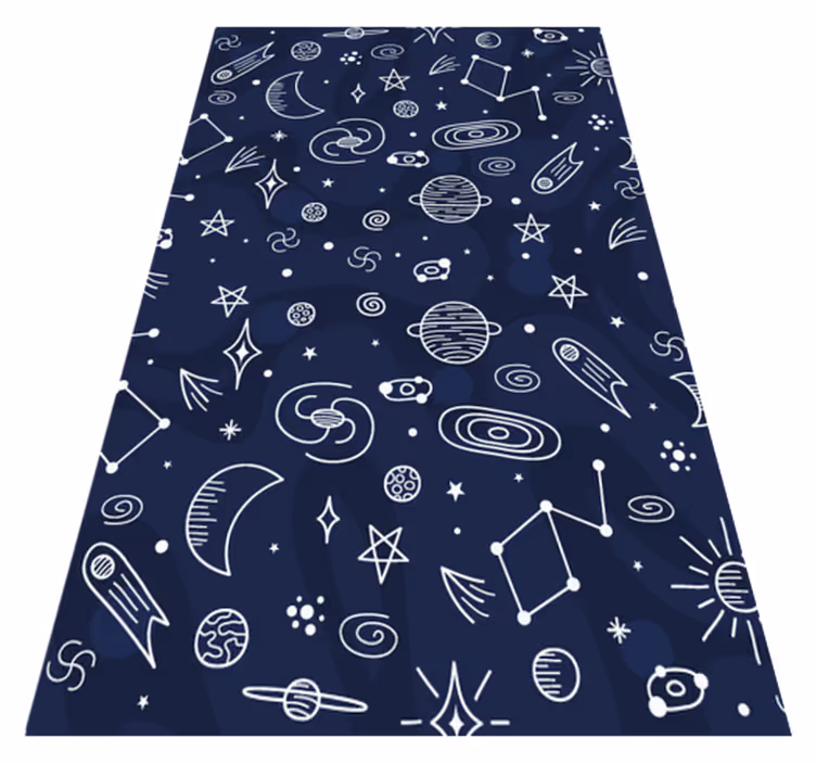 Tapis vinyle pour enfants Dans l'espace - TenStickers