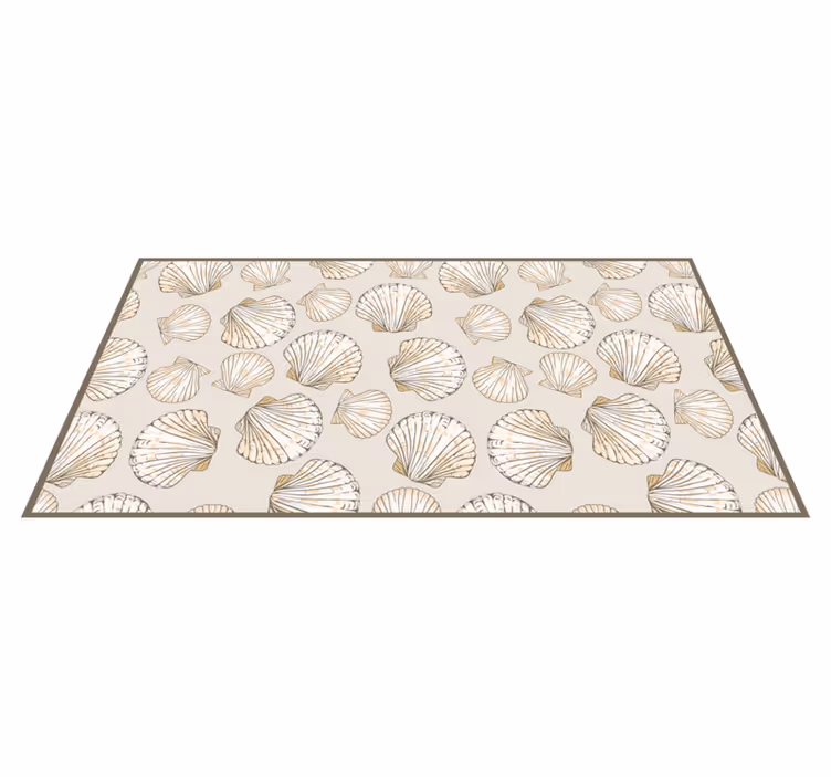 Tapis vinyle animal Grands et petits coquillages - TenStickers