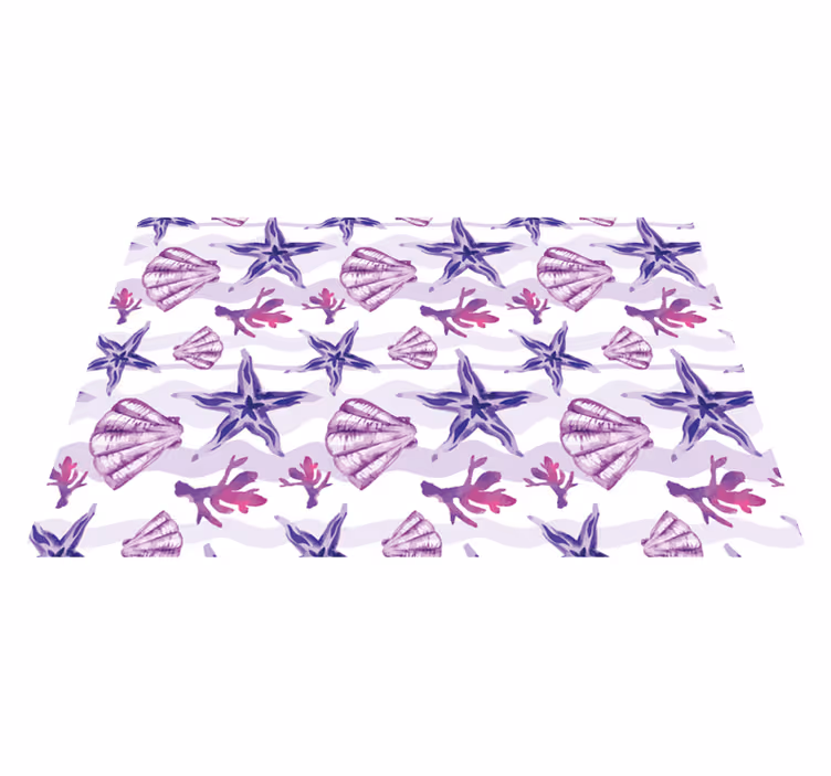 Tapis vinyle animal motifs marins - TenStickers