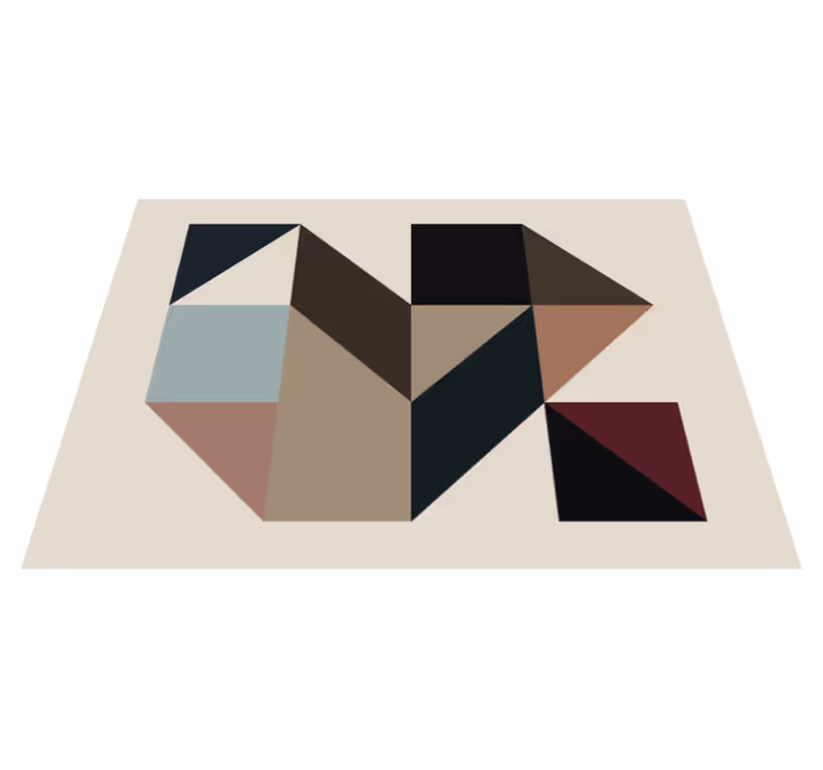 tapis vinyle geometrique couleurs - TenStickers