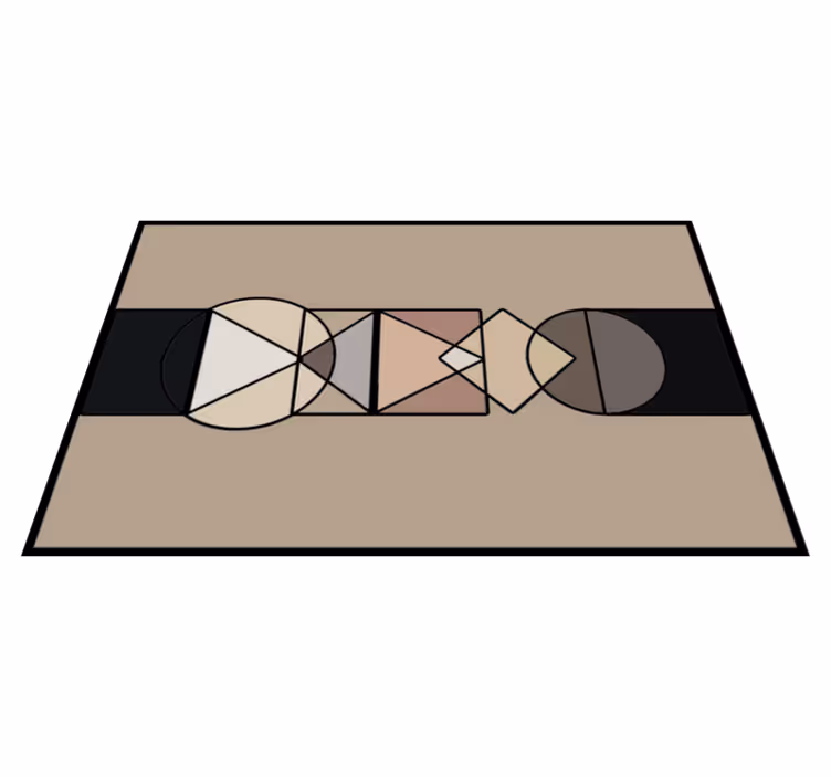 Tapis vinyle géométrique géométries abstraites - TenStickers