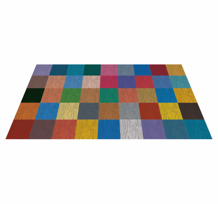 tapis vinyle chambre Tapis en vinylee blocs colorés - TenStickers