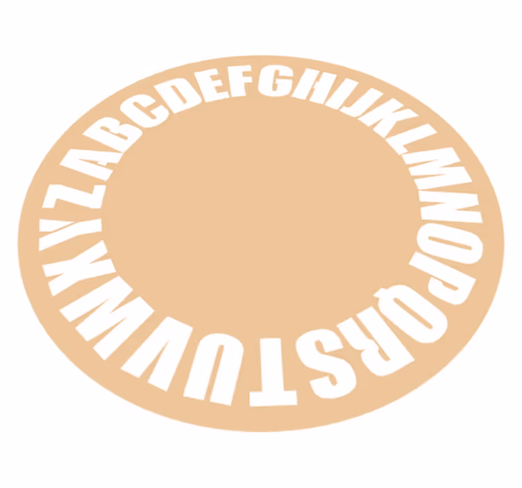 Tapis vinyle alphabet disposition circulaire - TenStickers
