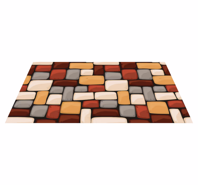 Tapis vinyle texture mélange de textures en mosaïque - TenStickers