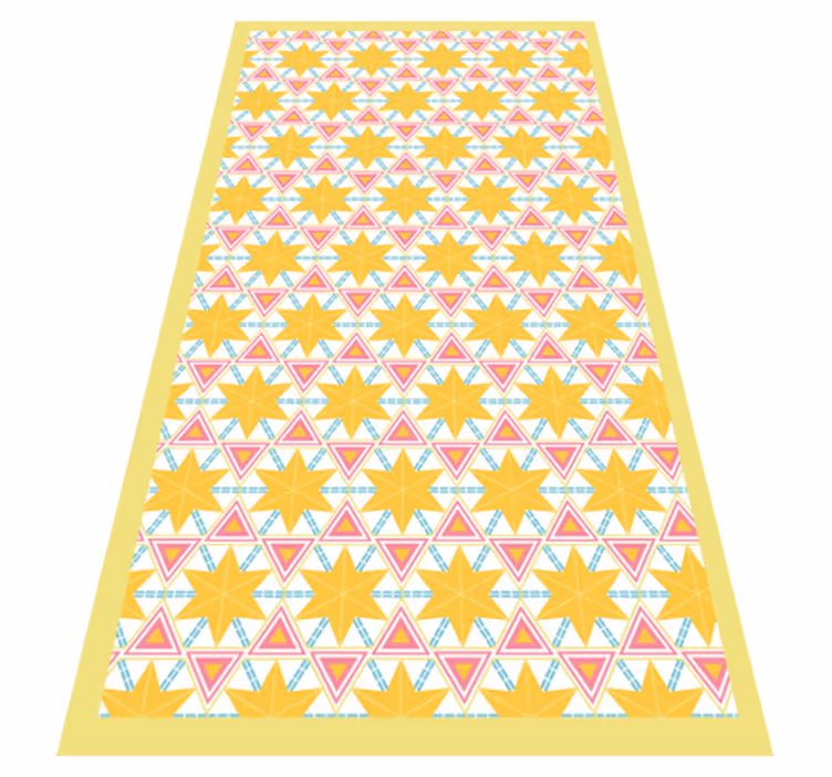 Tapis vinyle cuisine motif géométrique en étoile - TenStickers