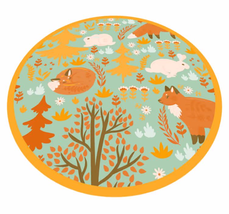 tapis vinyle pour enfants Créatures du bois - TenStickers