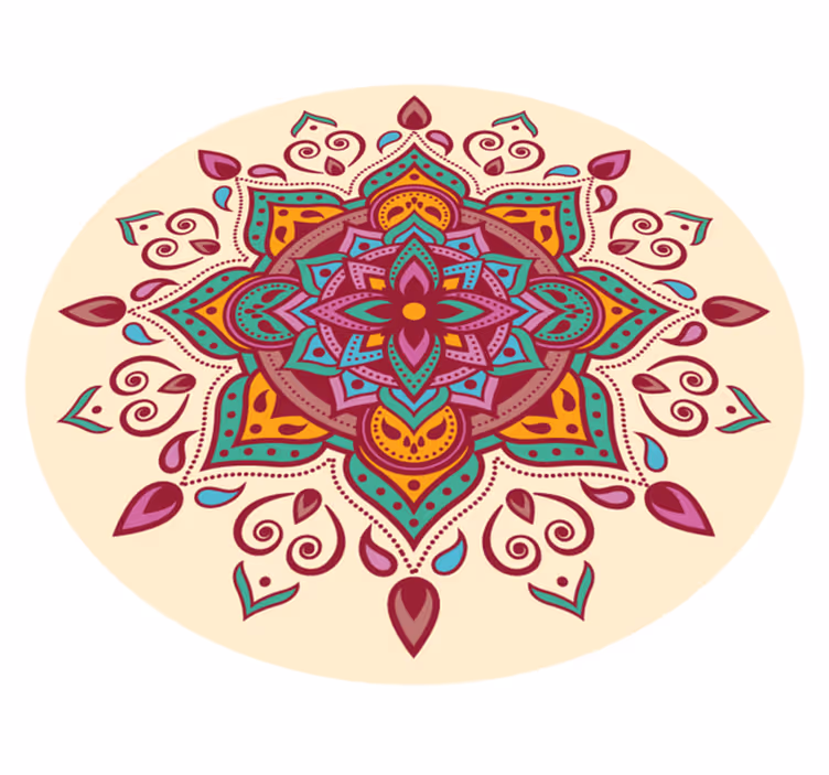 Tapis vinyle mandala art de mandala - TenStickers