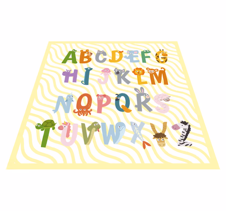 Tapis vinyle alphabet moment de jeu - TenStickers