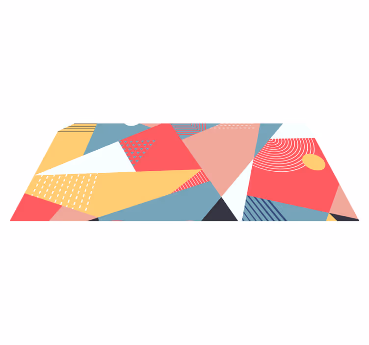 tapis vinyle geometrique coloré - TenStickers