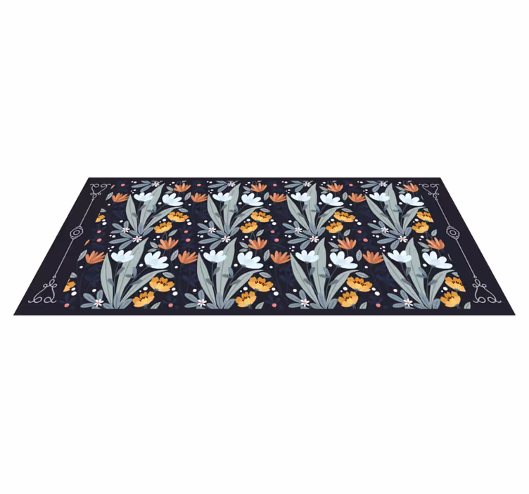 Tapis vinyle fleurs et plantes modèle d'arrangement floral - TenStickers