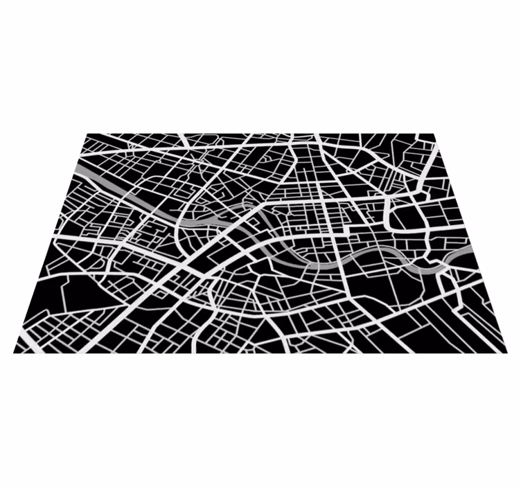 Tapis vinyle carte du monde détail de la carte urbaine - TenStickers