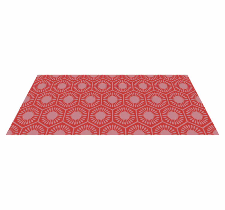 Tapis vinyle géométrique ensemble à motifs circulaires - TenStickers
