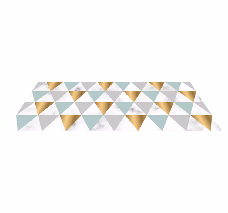Tapis vinyle géométrique mosaïque de triangles géométriques - TenStickers