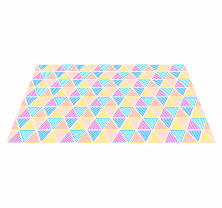 Tapis vinyle carreaux Triangles pastels colorés - TenStickers