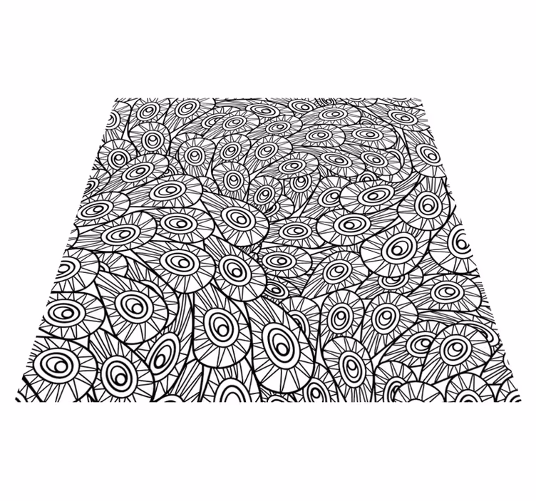 Tapis vinyle salle à manger ornement de paon - TenStickers